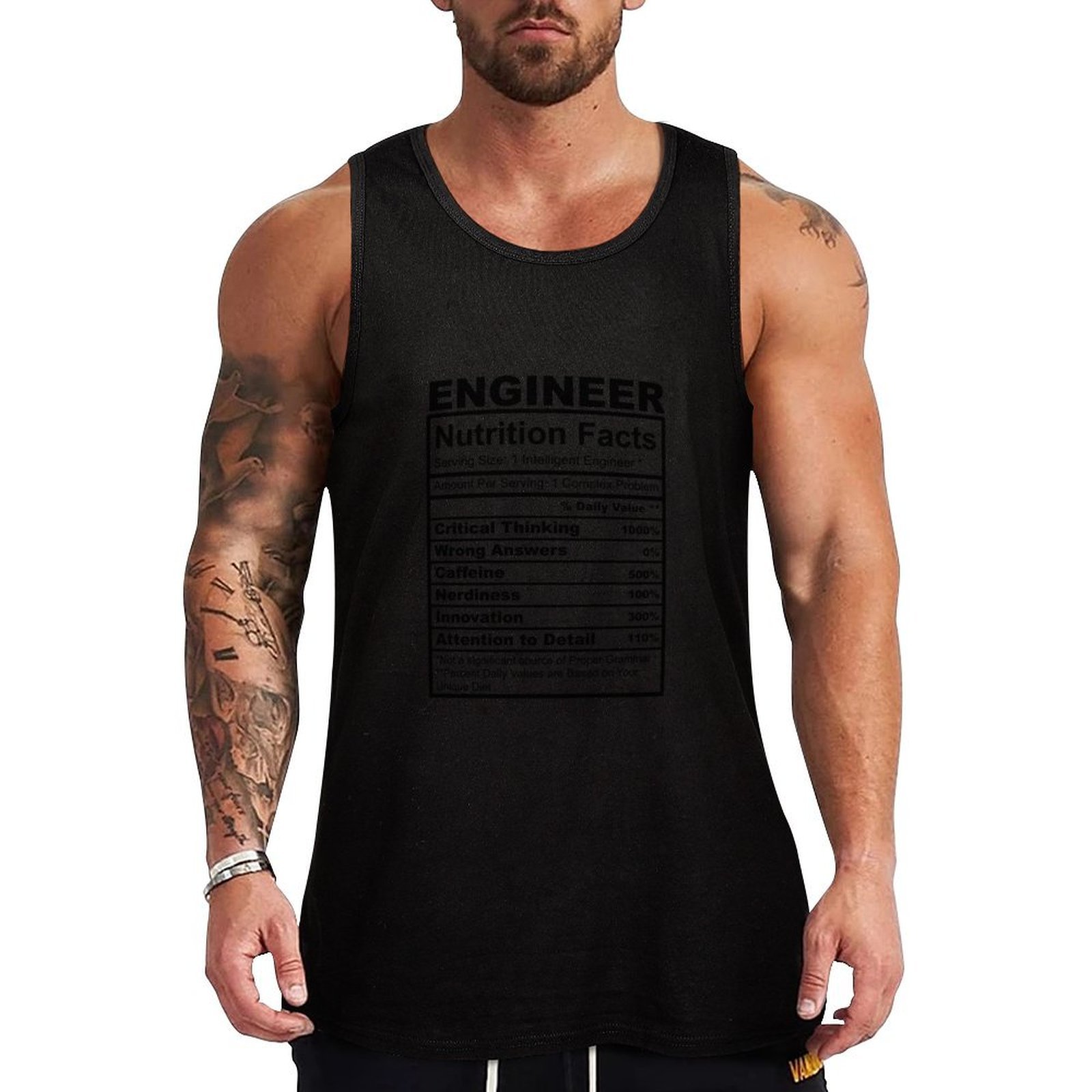 Fitness With Nutrition - Camiseta regata engraçada para engenheiros, com